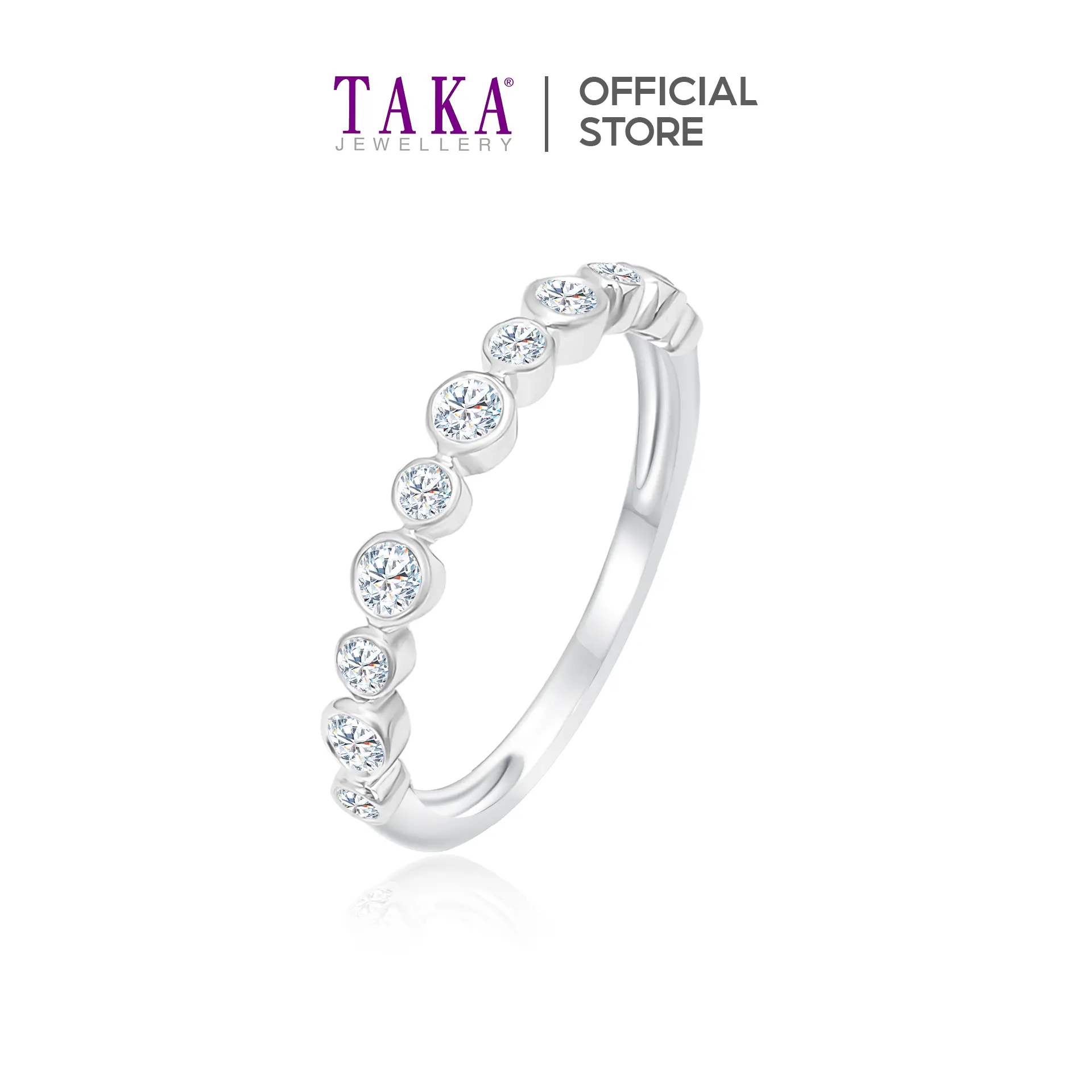 TAKA Jewellery Diamond Ring 9K Gold