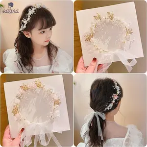 RAYNA Bunga Hutan Garland - Headwear Anak-anak - Pearl Bunga Headband