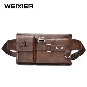 WEIXIER 8110 Tas Selempang Pria Kulit Waist Bag Premium pinggang
