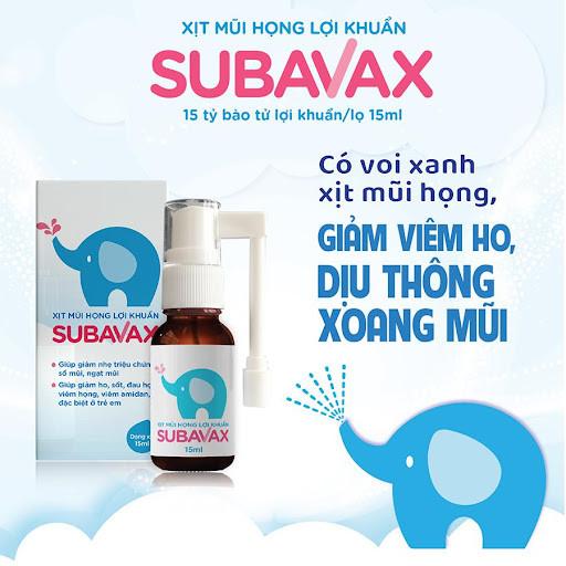 Sản Phẩm Xịt mũi họng lợi khuẩn Subavax (15ml)