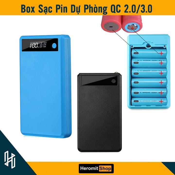  Box sạc dự phòng  vỏ sạc dự phòng 6 cell sạc tiêu chuẩn  sạc nhanh 20W dòng Q6 