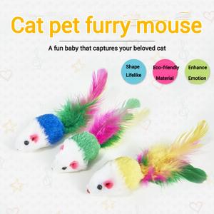 Tetikus Besar untuk Kucing, Mainan Haiwan Peliharaan, Mainan Tetikus, Lembut, Berderit