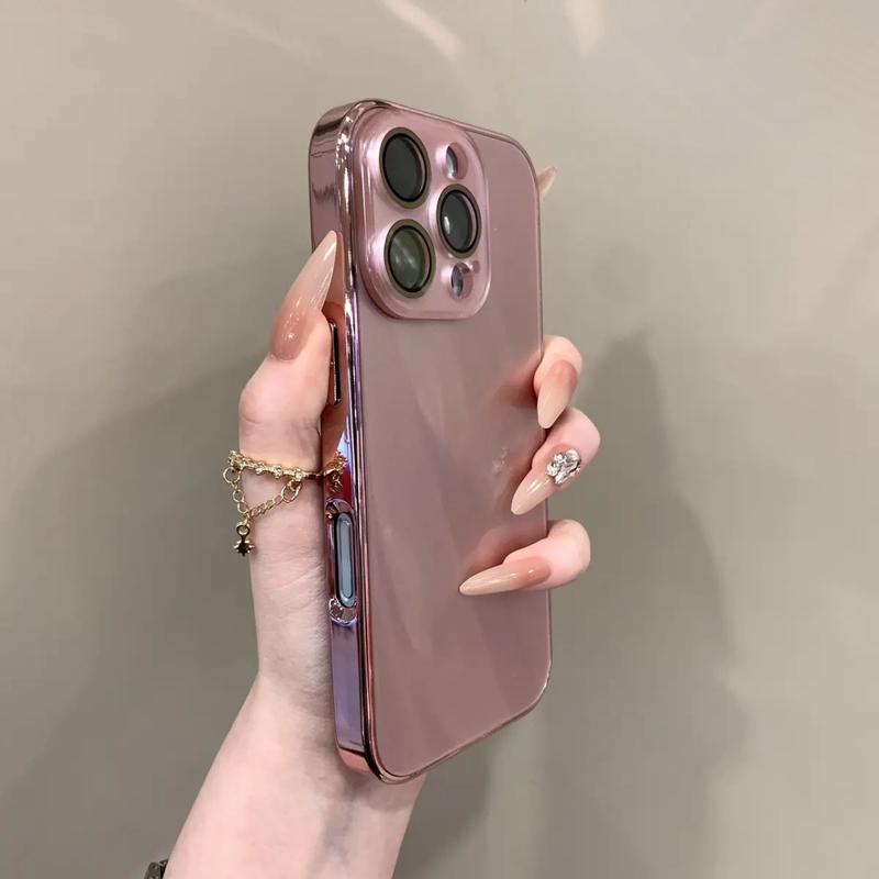 Ốp Điện Thoại Kính Lì Thiết Kế Sang Trọng, Tương Thích Với iPhone 16 Pro MAX, 11, 12, 13, 14, 15 Pro MAX, Có Nắp Camera Ống Kính Pha Lê, Được Làm Bằng Chất Liệu Kính iPhone