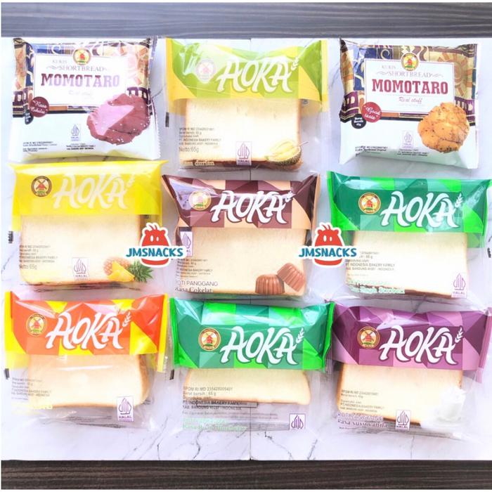 Jual [PROMO!!] Roti Ropang AOKA / MOMOTARO / ROTI GULUNG 1 DUS - grosir ...