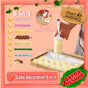 Cake Decoration 8 in 1 / Cetakan Kue Tart Kue Kering