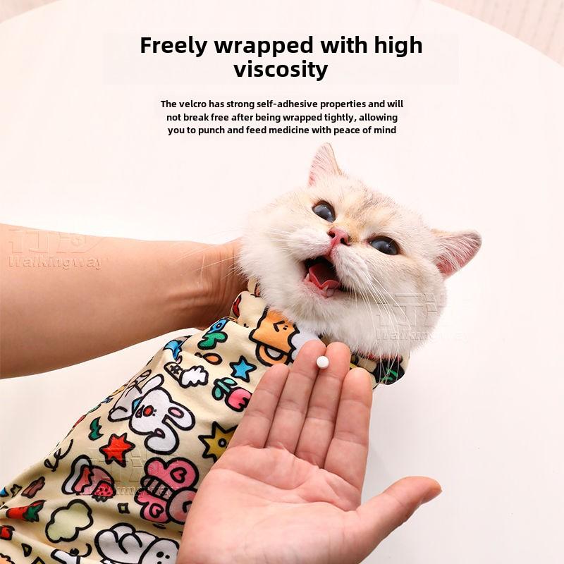 Multi functional cat wrap anti scratch and anti run cat fixed towel pet wrap cloth cat fixed wrap cat wrap cloth bag cat toy bag 5