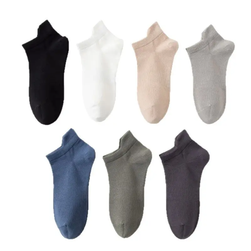 Socks Men's Spring and Pure Cotton Short Handle Antibacterial Deodorant Male Socks Sweat-Absorbent Mesh Breathable Man's Sports Socks sports  socks