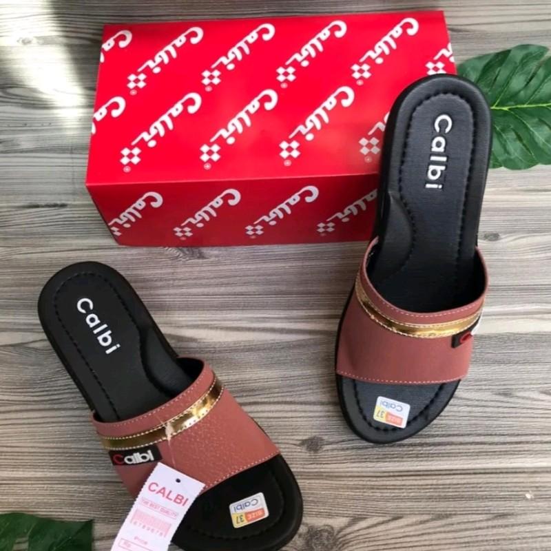 SANDAL WANITA CALBI TERBARU/SANDAL WEDGES CALBI MURAH Kasual 4
