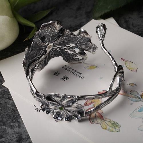 Trang Sức Cây Nho Phong Cách Dân Tộc Cổ Điển Cho Nữ, Vòng Tay Thủ Công Thừa Kế Trung Quốc Cổ Đại, Phụ Kiện Sườn Xám Hanfu 5