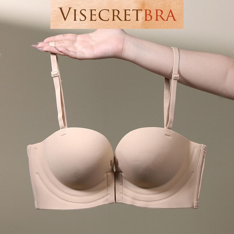 Áo Lót Nữ Áo Bra Nữ Cài Trước Su Đúc Mút Mỏng Không Gọng Không Đường May Nâng V1 Mềm Mại Áo Ngực Cúp Ngực  -- VN241191 Cup Women