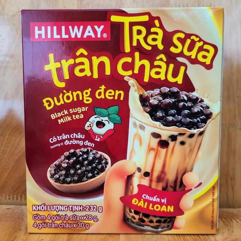 Hộp ĐỎ 232g 4 gói TRÀ SỮA TRÂN CHÂU ĐƯỜNG ĐEN VN Black Sugar Milk Tea