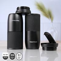Gambar Mug TS-107 Vacuum Flask Double Wall Channel Motif Pattern 550 ML Keep Hot & Cold Black - Grey dari Ollahomeliving Kota Bogor 1 Tokopedia