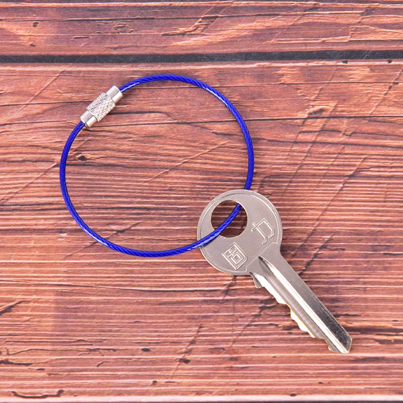 Product Introduction of Wire Keychain Keyring Circle Rope Cable Loop Screw Lock Gadget 14