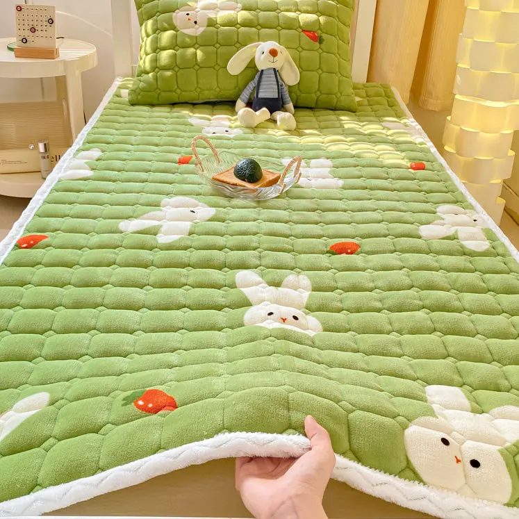 Đệm Nệm Sợi Sữa, Đệm Nằm, Đệm Gia Đình Và Ký Túc Xá, Thích Hợp Cho Sinh Viên, Nệm Đơn, Chăn Dày, Nệm Đệm Bông, Ga Trải Giường Nhung, Năm 2024 1