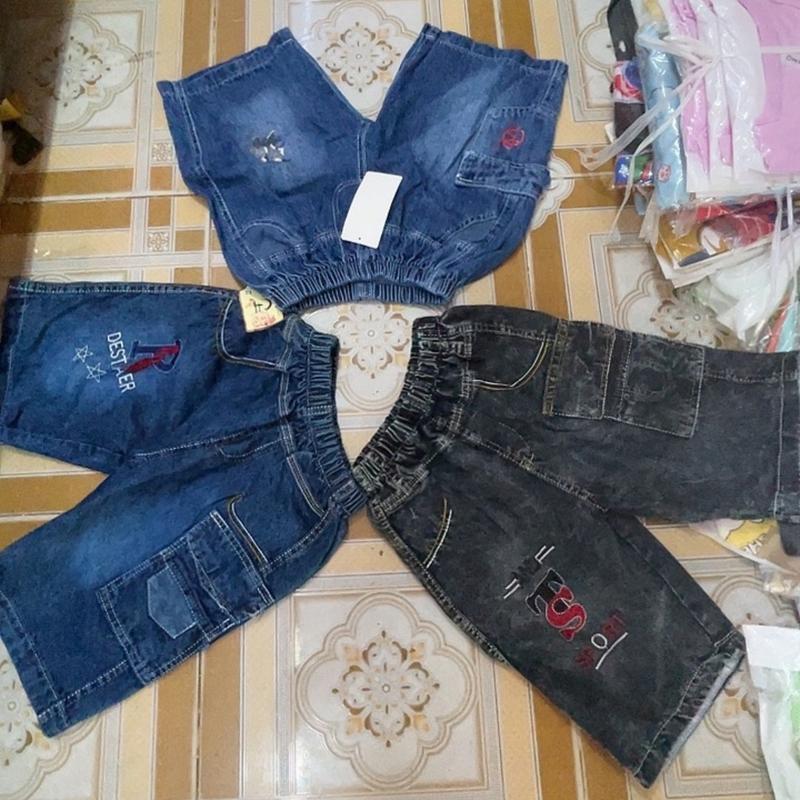 Combo 3 quần jaen đùi cho bé trai ,Chất jean mềm mại ,thoải mái khi mặc. Màu trắng