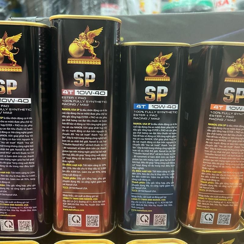 Dầu nhớt xe số NANOIL USA 10W40 & 10W50 SP (0,8L - 1L - 1.2L - 1.3L)  [MUA 1 TẶNG PHỄU, MUA 2 TẶNG KHAY XÃ NHỚT] 4