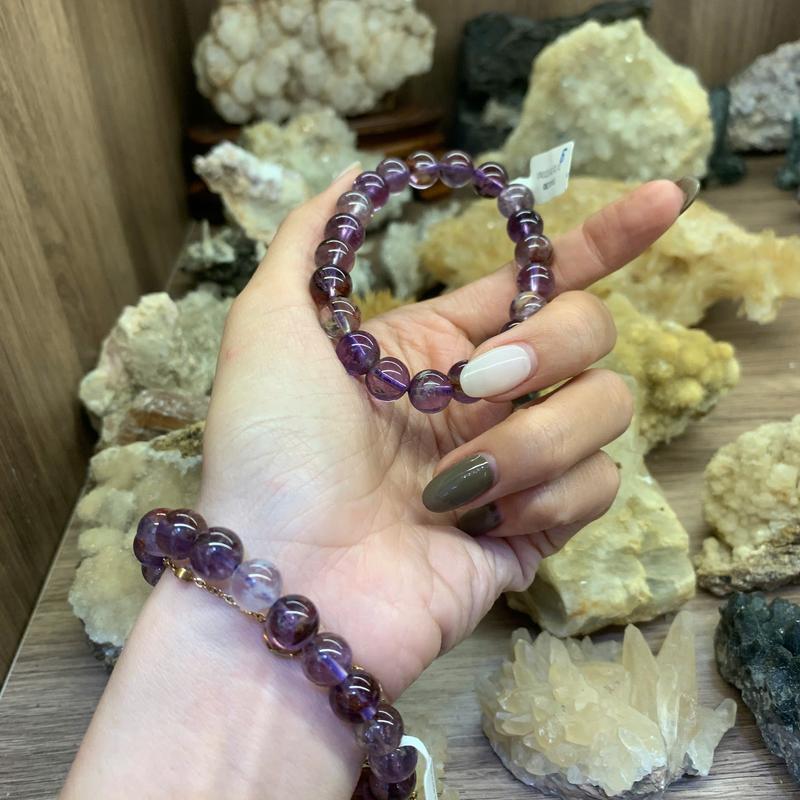 Vòng đá đeo tay Aurora - Thạch Anh Cầu Vồng đá thiên thiên, năng lượng tích cực, cải thiện giấc ngủ 3