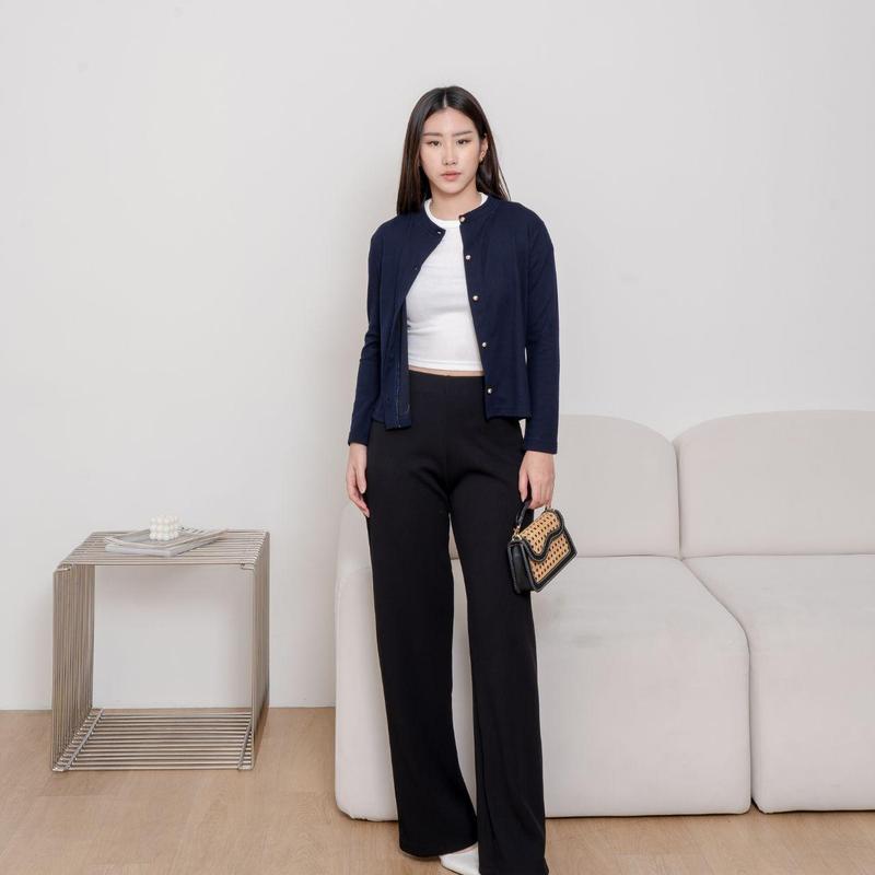 AIJO| Lizzie Cardigan Atasan Wanita Lengan Panjang Kancing