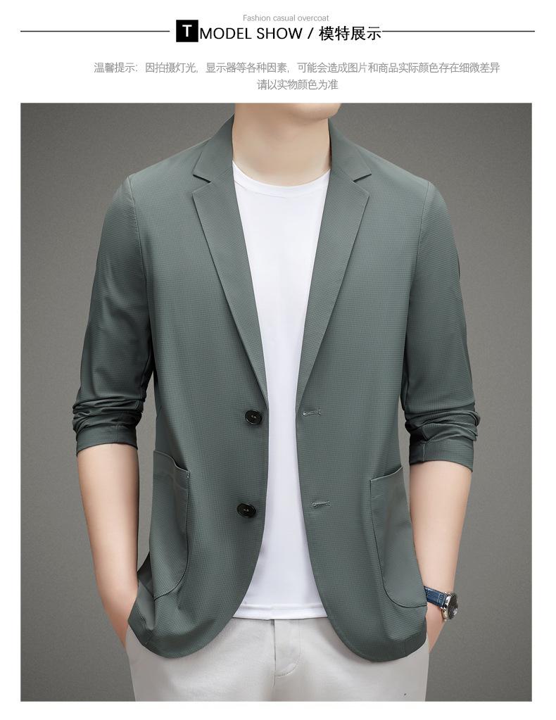 Product Introduction of [Duke] Spring Summer Ice Silk Sunscreen Casual Single Suit 2024 Men's Fashion New Business Suit for Middle-aged and Young Men 11