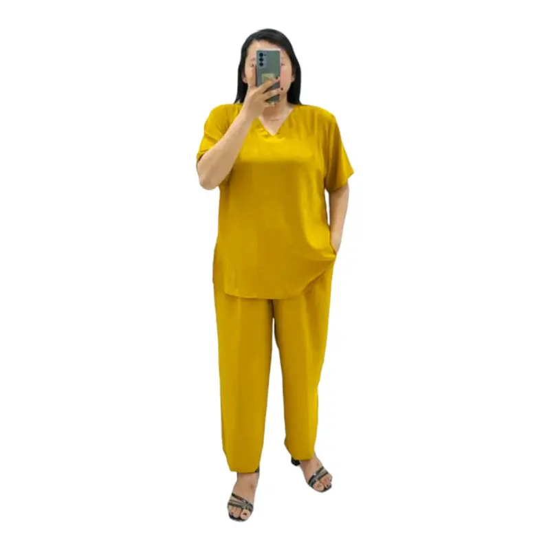 baju tidur piyama wanita/Stelan CP Cringkel Polos V Standar Dan Jumbo 0