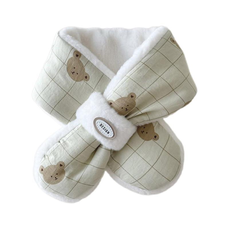 2024 Warm Scarf for Infants Toddler Unisex Cartoon Bear Neck Wrap Towel Soft & Comfortable Baby Neckerchief Winter 1