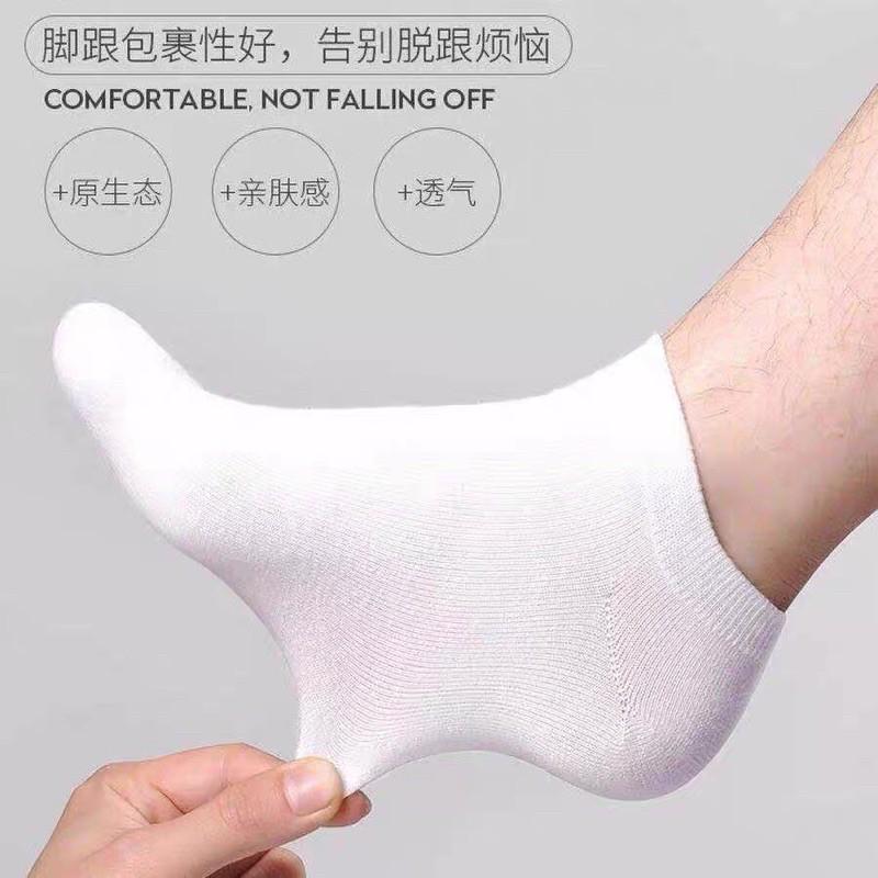 Product Introduction of Ready stock!!! 1 pair men women cotton ankle socks athletic casual solid stripe comfortable sock black white Grey 3