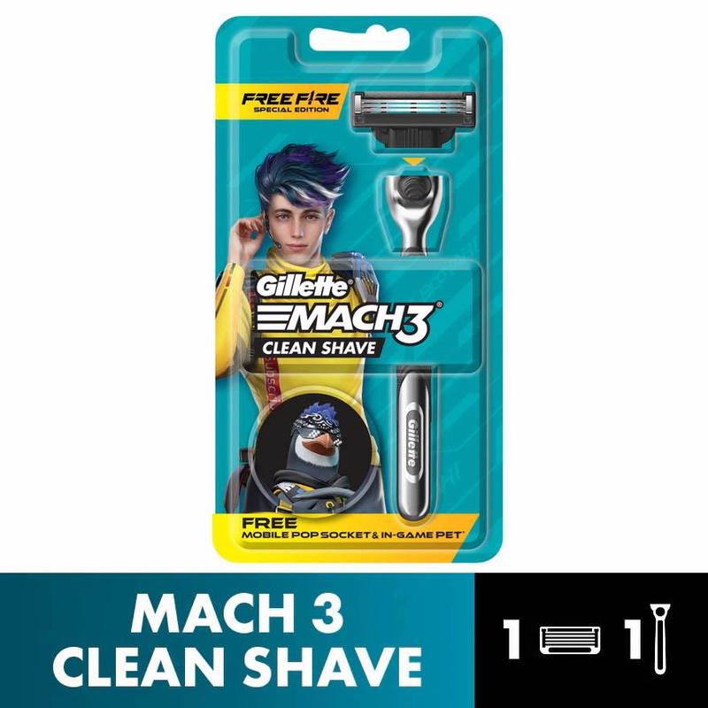 GILLETTE Mach 3 Clean Shave Razor 1Up Gaming - TikTok Shop Malaysia