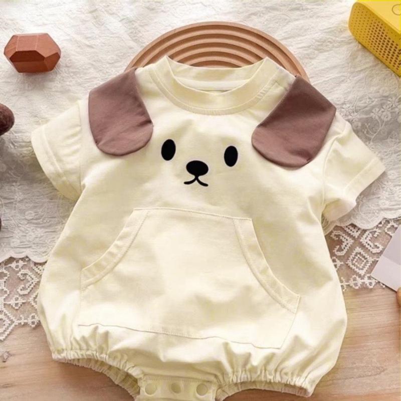 [chọn mẫu] Bộ Body - áo liến quần hình tai chó, na tra, baby three, chất liệu cotton mát