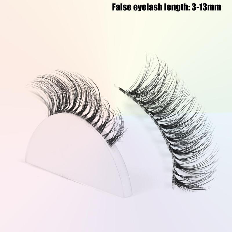 Product Introduction of Natural Curling Wispy Cat Eye Faux Lashes Strip Lashes, 10 Pairs Reusable Lengthening and Volumizing Faux Eye Lashes for Women and Girls, Makeup 2