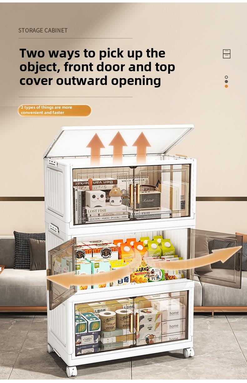 Product Introduction of 50-80 Wide Folding Storage Cabinet Plastic Bedroom Storage Box Organiser 10