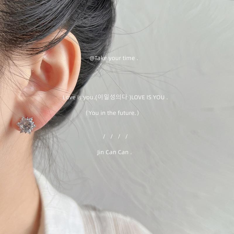 Product Introduction of High-Quality Zirconia Shiny Mini Version 925 Earrings for Women Elegant Simple Daily Commuting Ear Jewelry 3