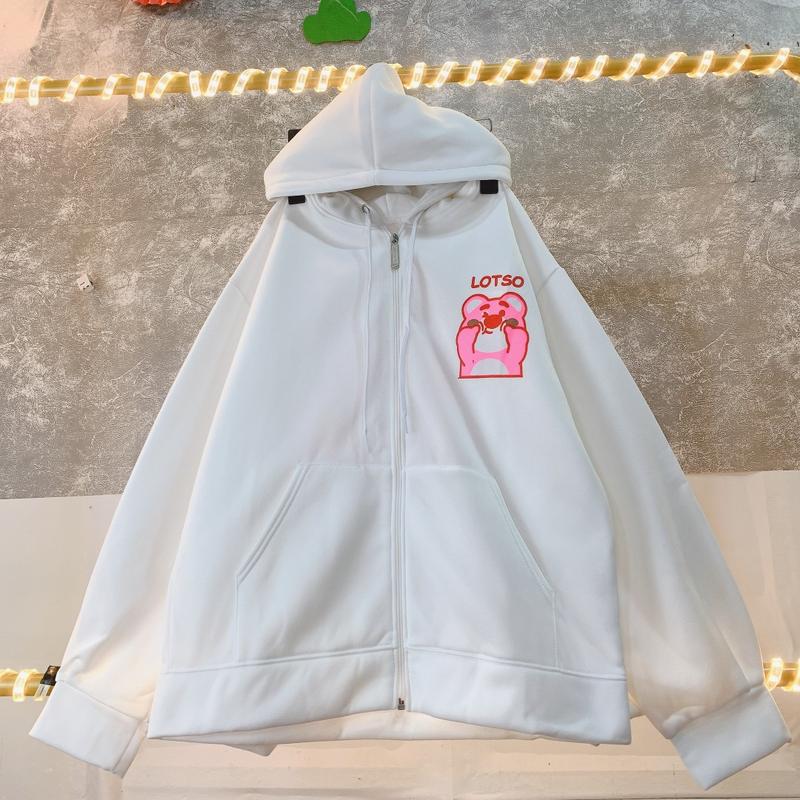 Product Introduction of Áo khoác nỉ tia kéo tay phồng chất nỉ lót bông nón 2 lớp Menswear Hoodie Top Có Túi 3