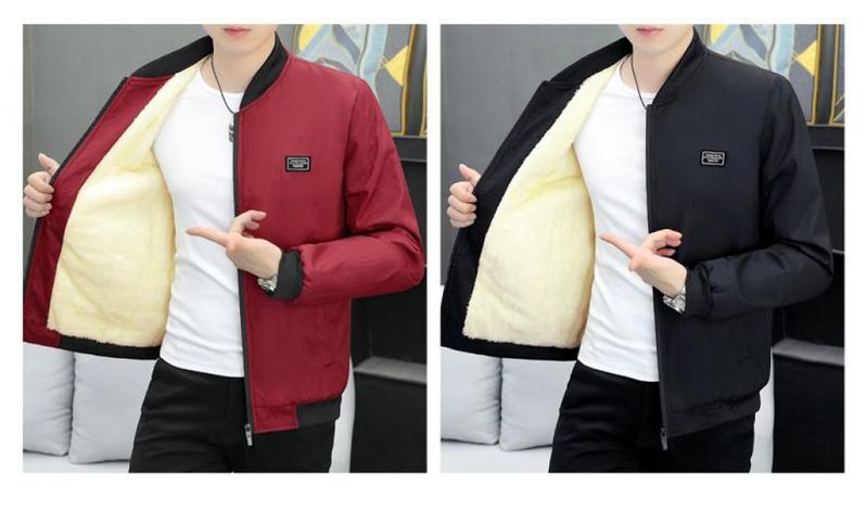 Product Introduction of Áo Khoác Nam, Lót Lông Cừu, Dày Dặn, Thích Hợp Cho Mùa Thu Và Mùa Đông, Trẻ Trung Và Trung Niên, Áo Khoác Độn Bông, Phong Cách Hàn Quốc, Hợp Xu hướng, Đi Chơi, Ấm Áp, Áo Khoác Độn Bông 5