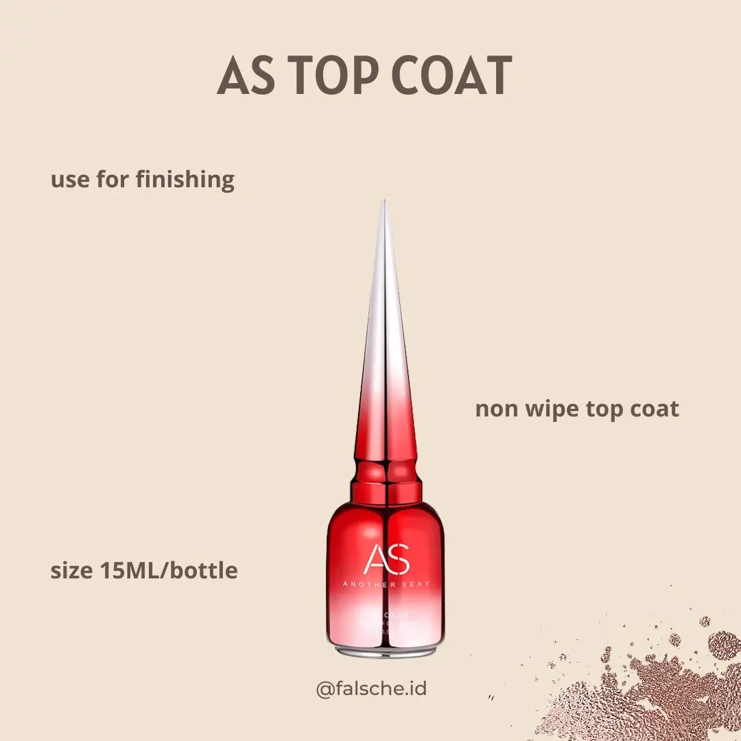 AS TOP COAT BASE COAT FOR NAIL GEL POLISH 15ML