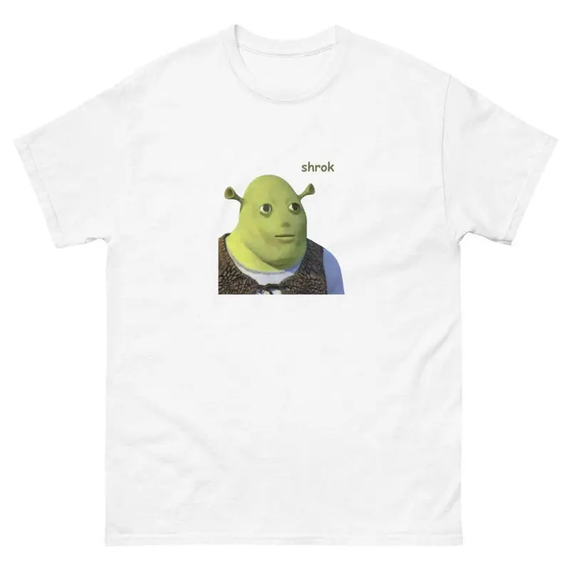 Dank Shrek Shrok Meme T Shirt, Funny Merch Print Gift Idea, Quirky Goofy Wacky Tee 0
