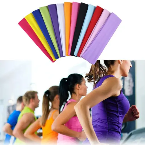 Unisex Sport Headbands, Stretchy Yoga Headbands, Solid Color Wild Fashion Hair Accessories, Turban Workout Hairbands