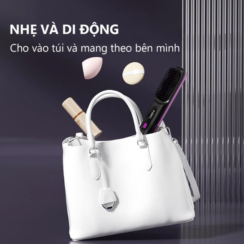 Lược Điện Chải Tóc Không Dây Ion Âm Lược Duỗi Thẳng Với 3 Mức Nhiệt Tạo Kiểu Chăm Sóc Tóc Suôn Mượt Dễ Dàng Mang Theo 7