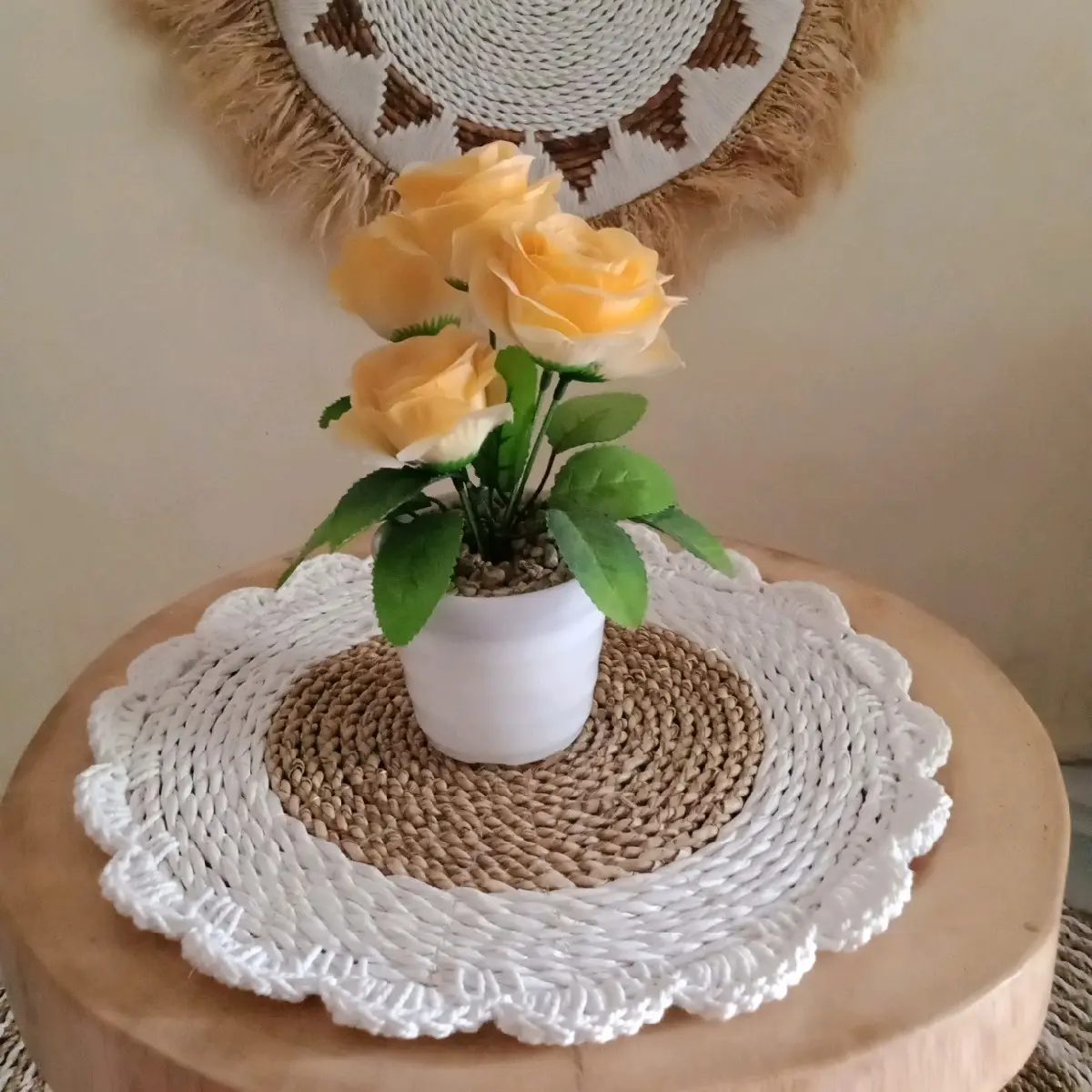PLACEMAT RENDA/ALAS PIRING/TAPLAK MEJA SEAGRASS/WALLDECOR
