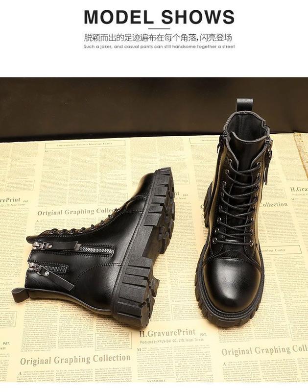 Product Introduction of New Martin Boots 2024 New Female Student Korean Winter Thick Bottom Fleece-Lined Warm British Style Western Style Female Comfortable 9