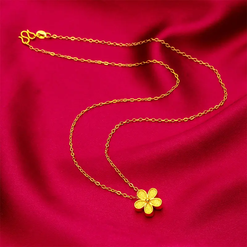 Classic flower pendant necklace for women birthday gifts