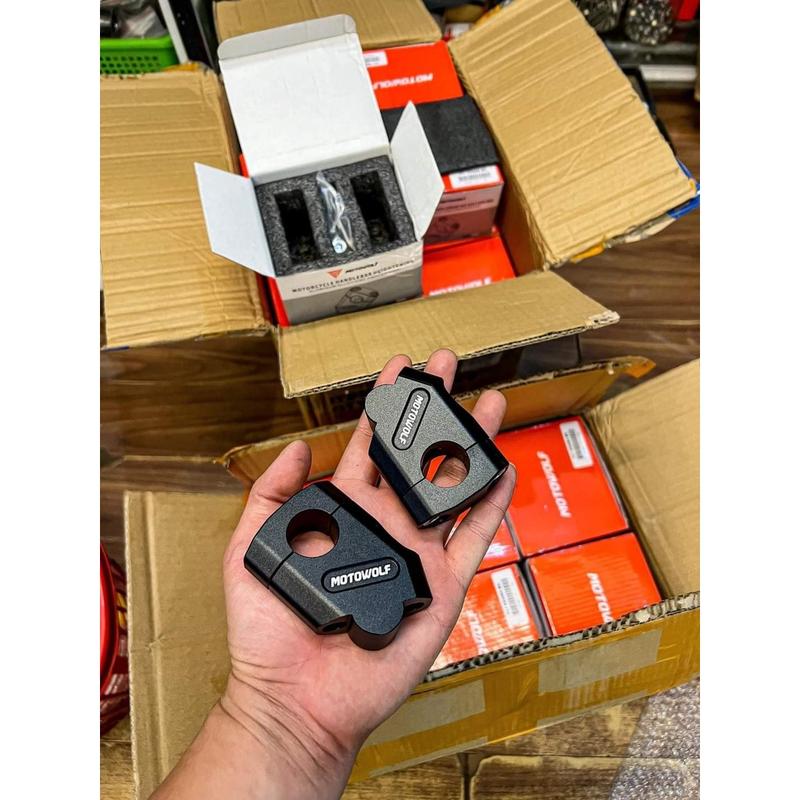 Gù nâng ghi đông thương hiệu Motor Wolf 22mm, 28mm