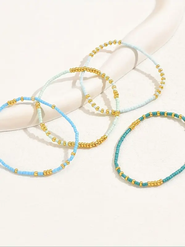 Boho Style Beaded Bracelet, Fashion Colorful Beaded Bracelet for Women & Girls, Casual Trendy Accessories for Party, Daily Clothing Decor 3