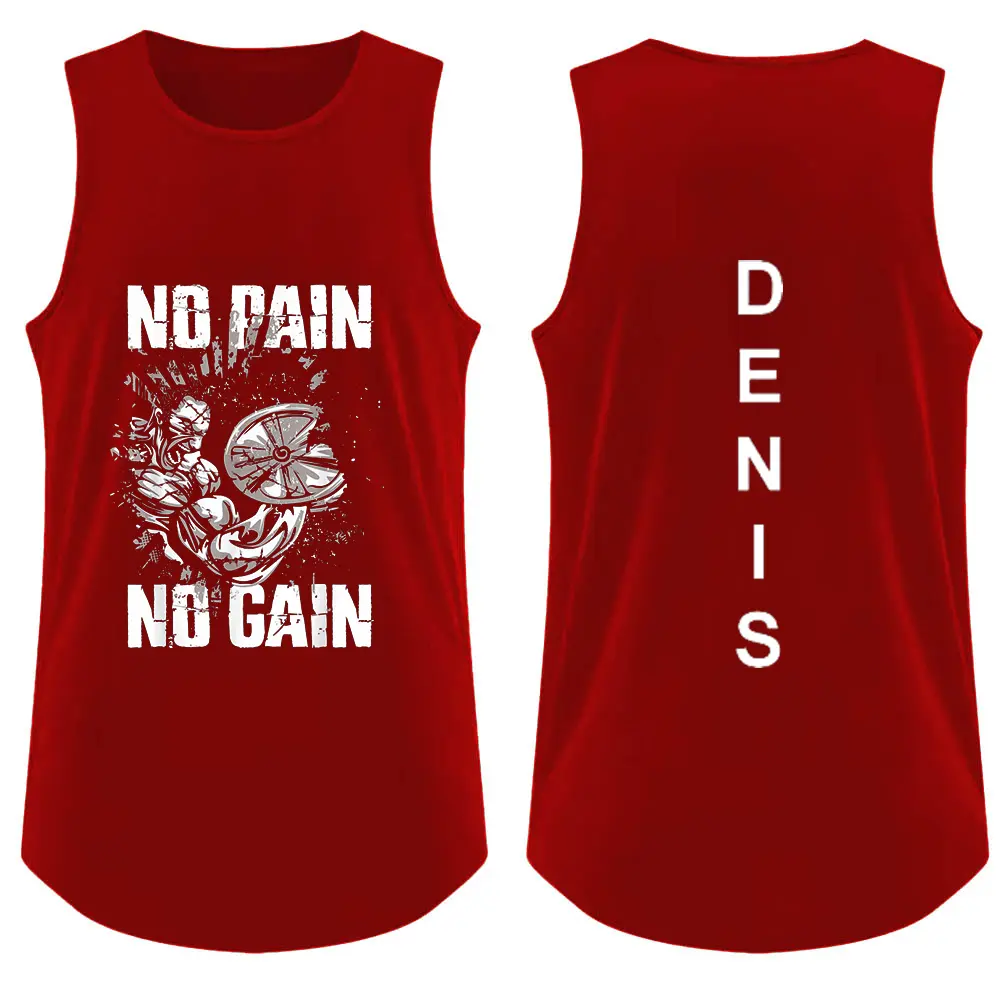 2025New Multicolor Men's camisole, fashionable and personalized outerwear for outings, exercise and fitness, comfortable, quick-drying and breathable with letter print and personalized patterns.