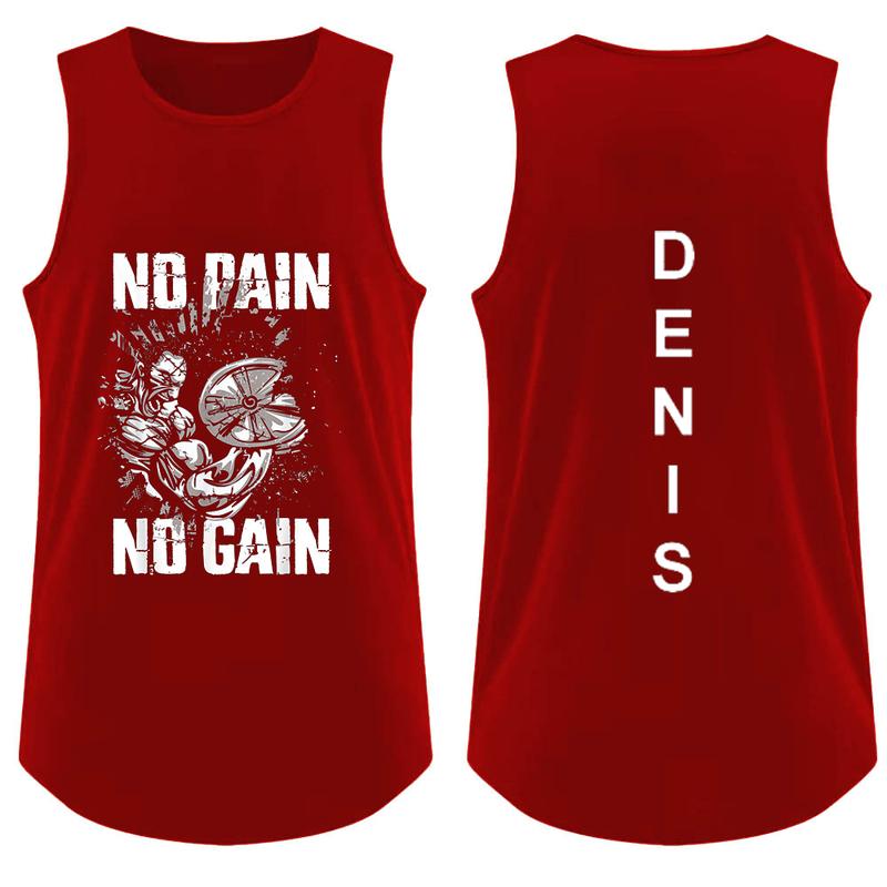 Product Introduction of 2025New Multicolor Men's camisole, fashionable and personalized outerwear for outings, exercise and fitness, comfortable, quick-drying and breathable with letter print and personalized patterns. 4