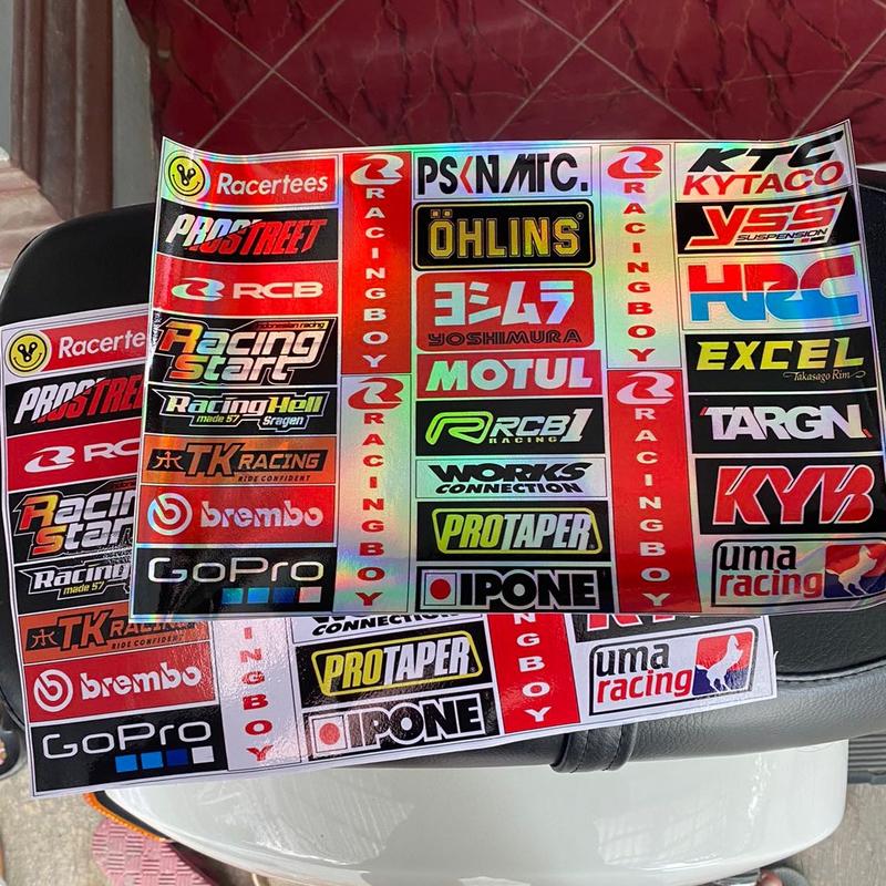 Sticker racing besar satu lembar - Shop | Tokopedia