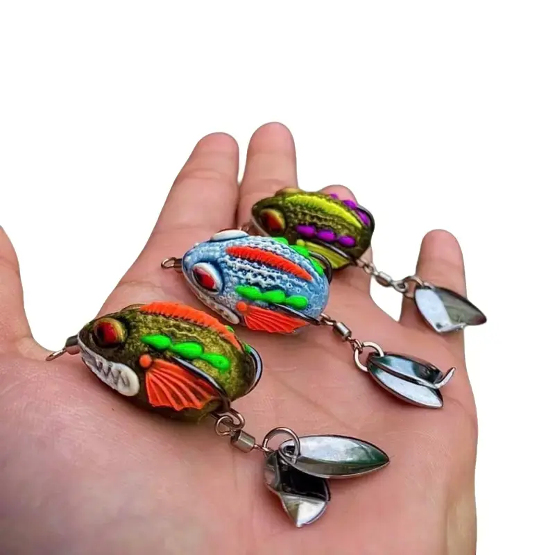 Nhái hơi thái lan TOMAN mini body mềm dai lưỡi bkk chống vướng tốt Bắt Cá Fishing Đi Câu Câu Cá Cao Su Tay Quay Lure