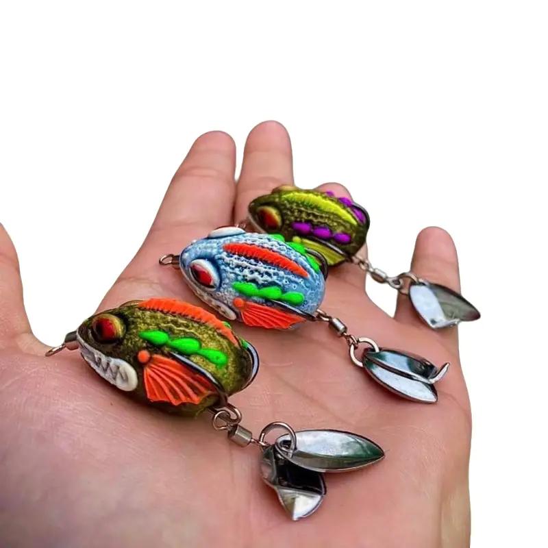  Nhái hơi thái lan TOMAN mini body mềm dai lưỡi bkk chống vướng tốt Bắt Cá Fishing Đi Câu Câu Cá Cao Su Tay Quay Lure 