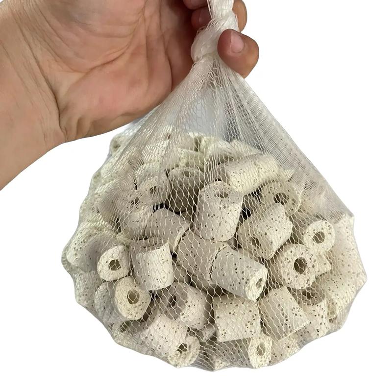 Sứ Lỗ Lọc Nước Hồ Cá Cảnh - Túi 1kg Sứ Nhẫn Trắng