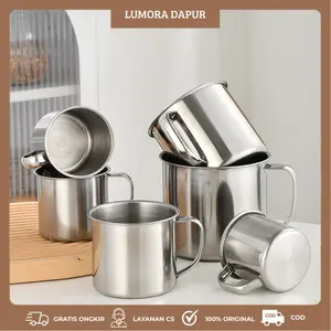 Mug Gelas Cangkir Kopi / Cangkir Stainless / Gelas Stainless / Mug Stainless / Mug Stainless serbaguna I PB-9
