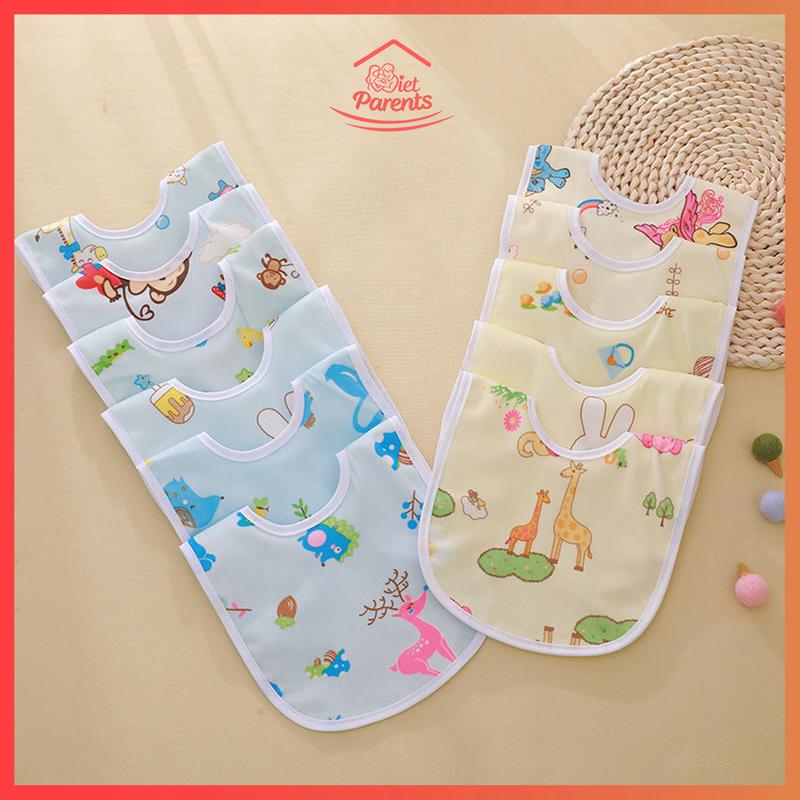 Yếm Ăn Dặm Cho Bé Chống Thấm Hình Chữ U Hoạ Cho Bé Trai Và Bé Gái